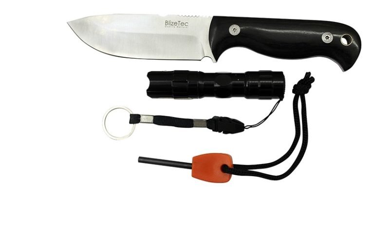 BlizeTec Survival Fixed Blade Knife 3 in 1 Full Tang Hunting Knife with Magnesium Fire Starter Review